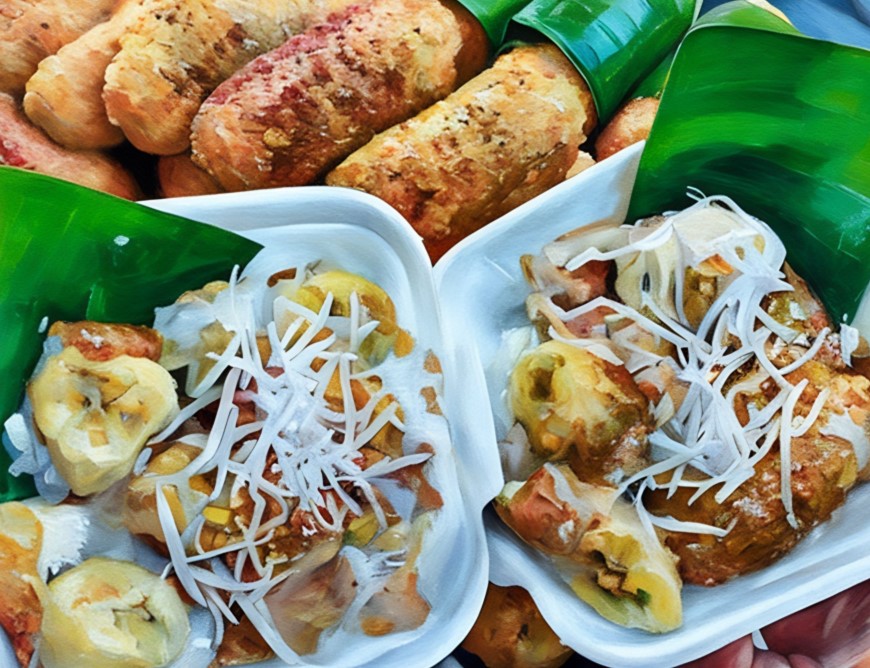 chuoi boc nep nuong