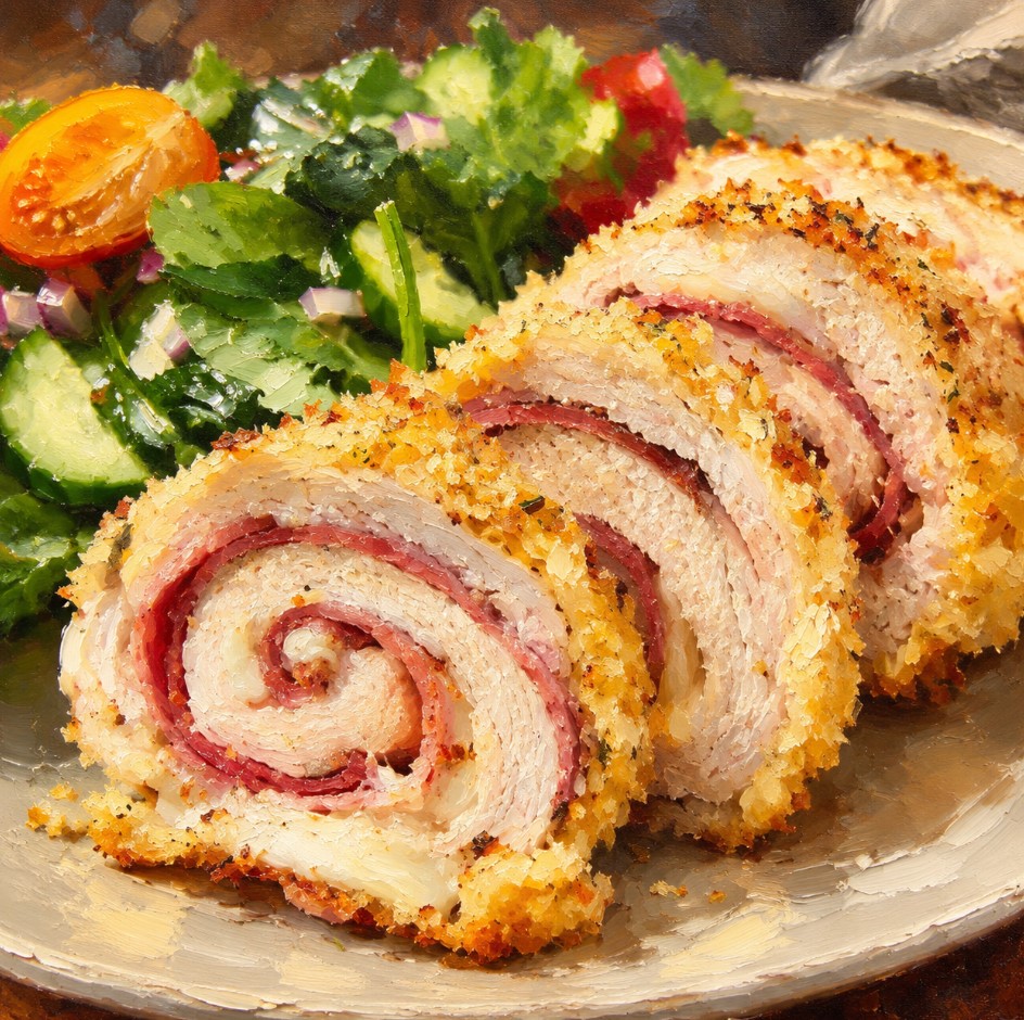 Gà cuộn thịt nguội pho mai – Chicken Cordon Bleu