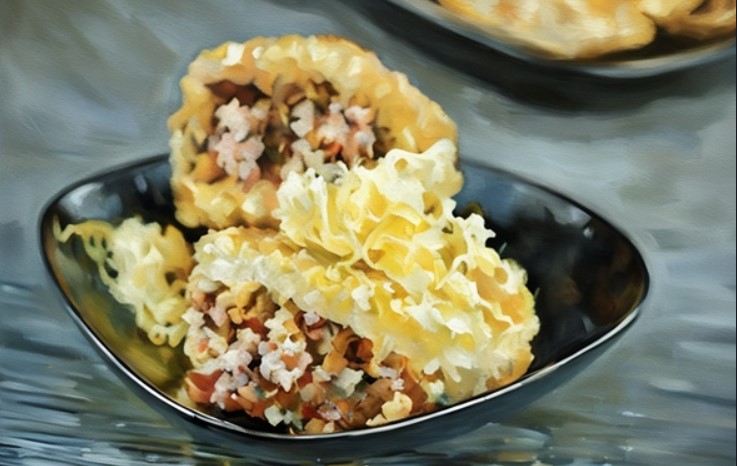 Xôi Chiên Nhồi Thịt