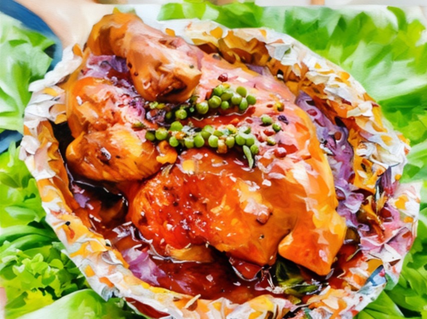 Gà sốt tiêu xanh