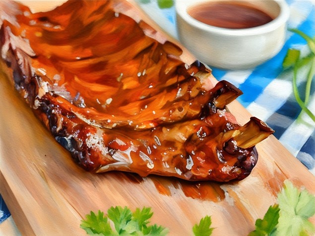 Sườn nướng xá xíu