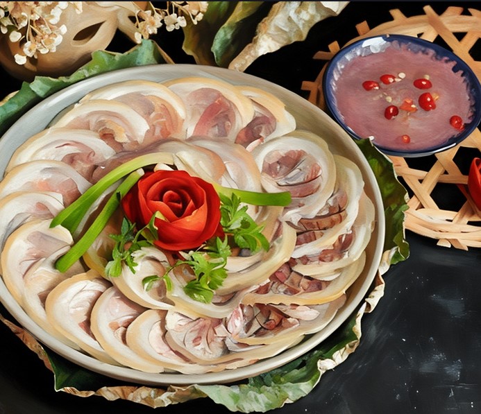 thit luoc nuoc cham thit