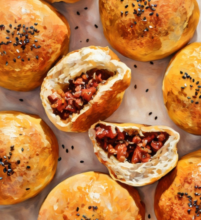banh bao nuong xa
