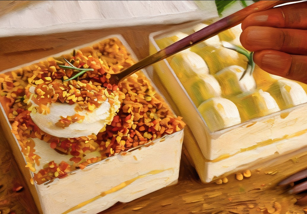 banh bong lan kem trung dua nuong