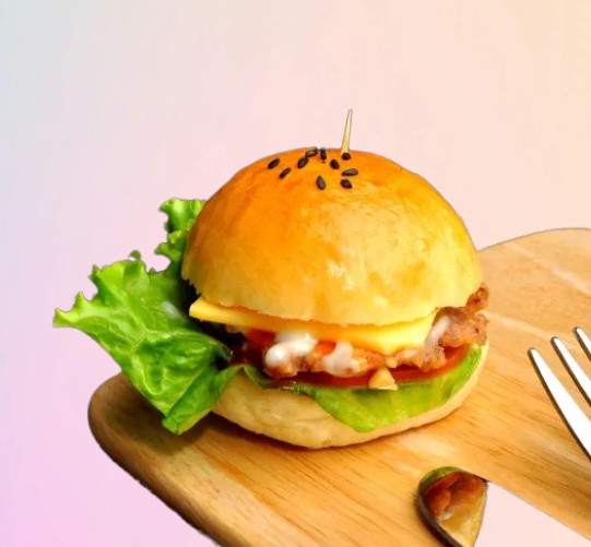 Bánh hamburger mini cho bé