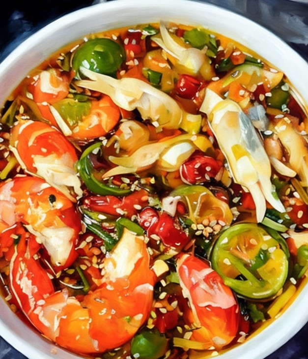 Hải sản ngâm cay