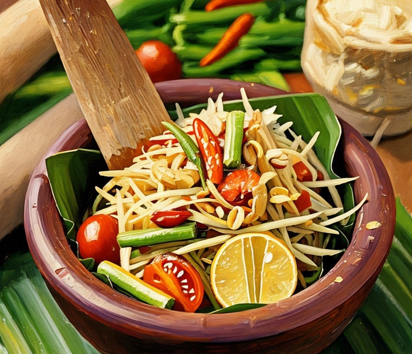som tam goi du du thai